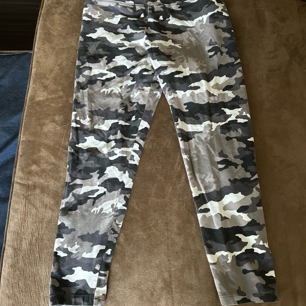 J. Crew Gray and White Camouflage Leggings
